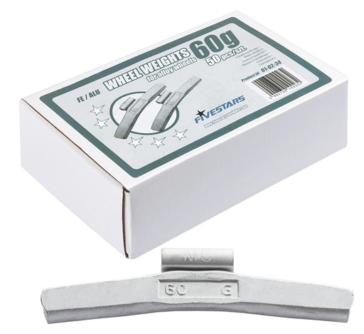 [01-02-34] ᴿᴰ Uzsitami FE atsvari FIVE STARS 60 g, ALU diskiem, 50 gab. (01-02-34, FIVE STARS)