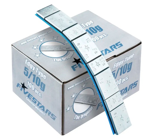 [01-02-36] ᴿᴰ Adhesive FE weights FS 5/10 g, edgy box (01-02-36, REDATS)