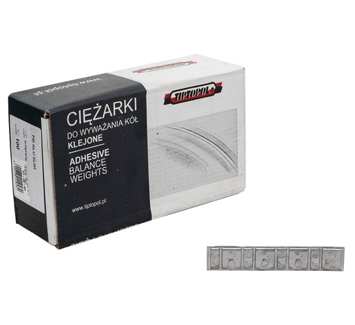 [01-02-63] ᴿᴰ Lipnūs svareliai Tip Top SLIM 5/10 g ALU ratlankiams, 100 vnt. (01-02-63, REDATS)