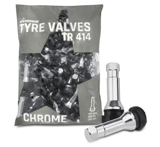 [TR 414CH-100vnt] ᴿᴰ Valve TR 414 - Chromium - 100 pcs (TR 414CH, REDATS)