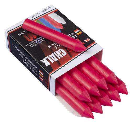 [04-03-13] ᴿᴰ Tyre marking chalks REDATS Premium, red, 10 pcs (04-03-13, REDATS)