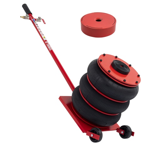 [30-02-46] ᴿᴰ Raudonas pneumatinis domkratas REDATS 4,5T + padas 3cm (30-02-46, REDATS)