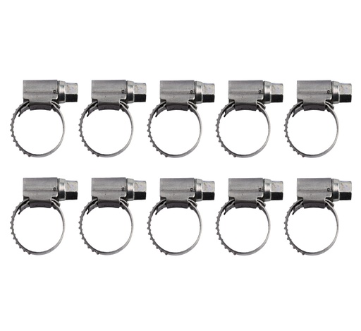 [05-03-01] ᴿᴰ Worm-drive hose clamps 10-16 mm, 10 pcs (05-03-01, REDATS)