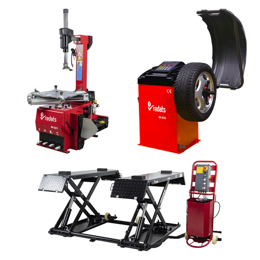 [RD-SET-STANDARD] Tyre service set STANDARD — mobile lift + automatic tyre changer + wheel balancer
